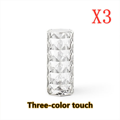 Nordic Crystal Lamp USB Table Lamps Bedroom