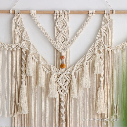 Big Macrame Wall Hanging Tapestry With Tassels