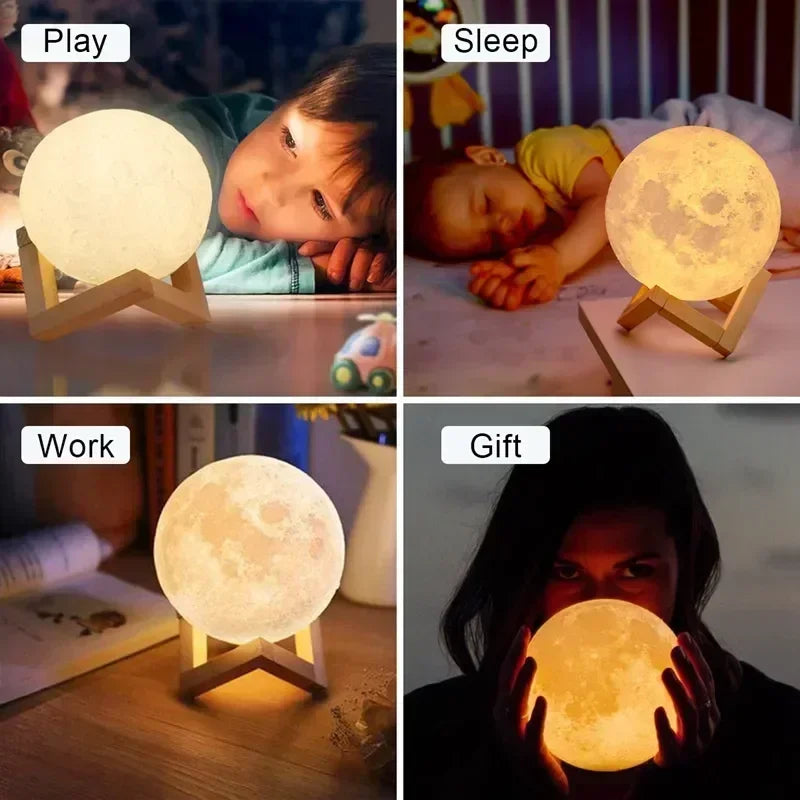 LED Moon Night Light Battery Powered