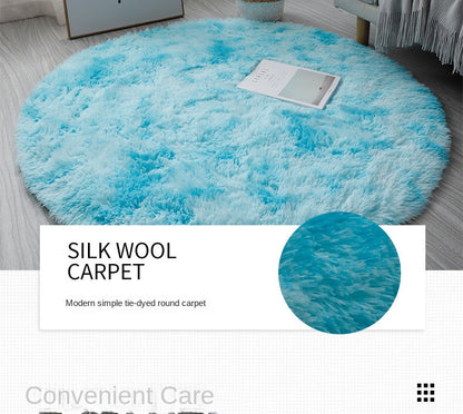 Super Soft Plush Round Rug Mat Fluffy White Carpets