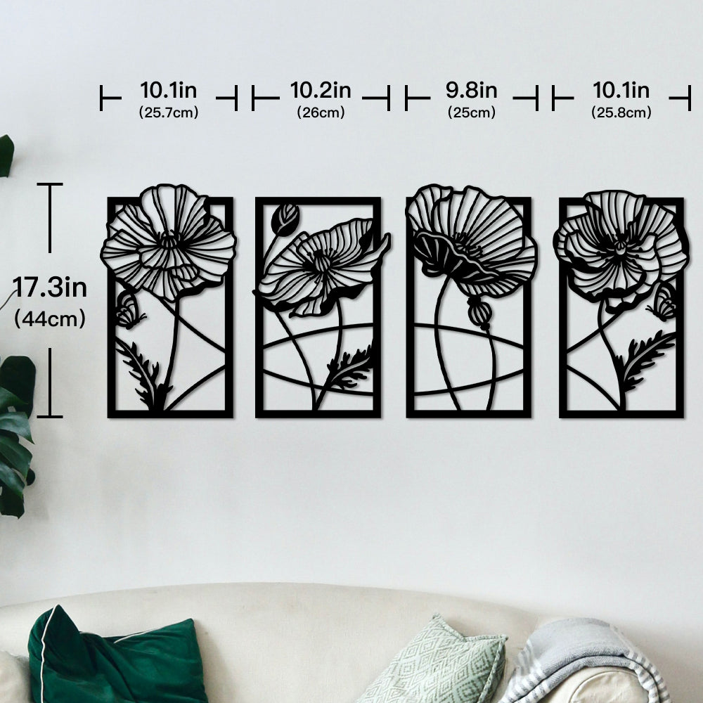 Tropical Leaves Wooden Line Art Home Decor