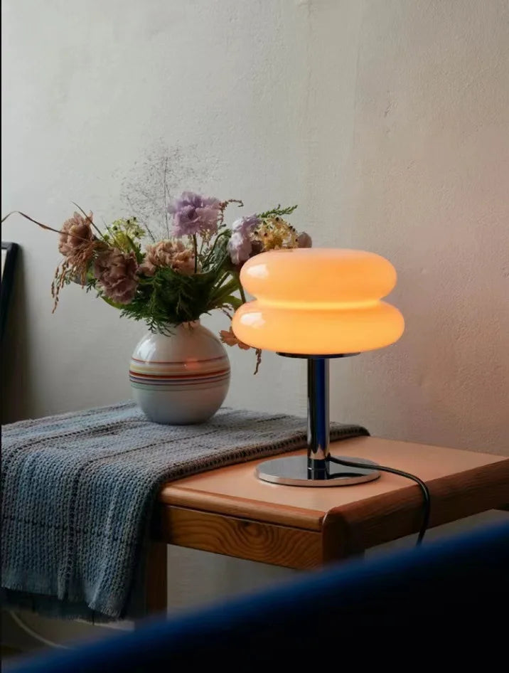 Italian Designer Glass Egg Tart Table Lamp