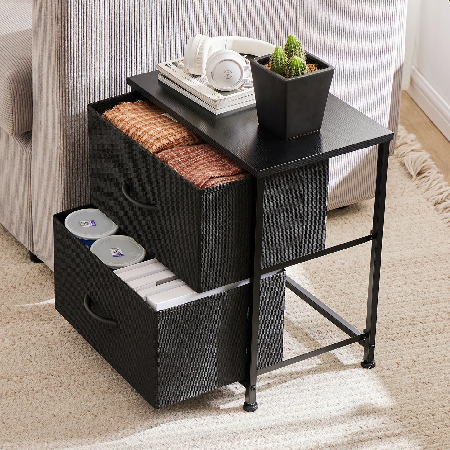 Drawers Bedside Sofa Table With Storage Closet