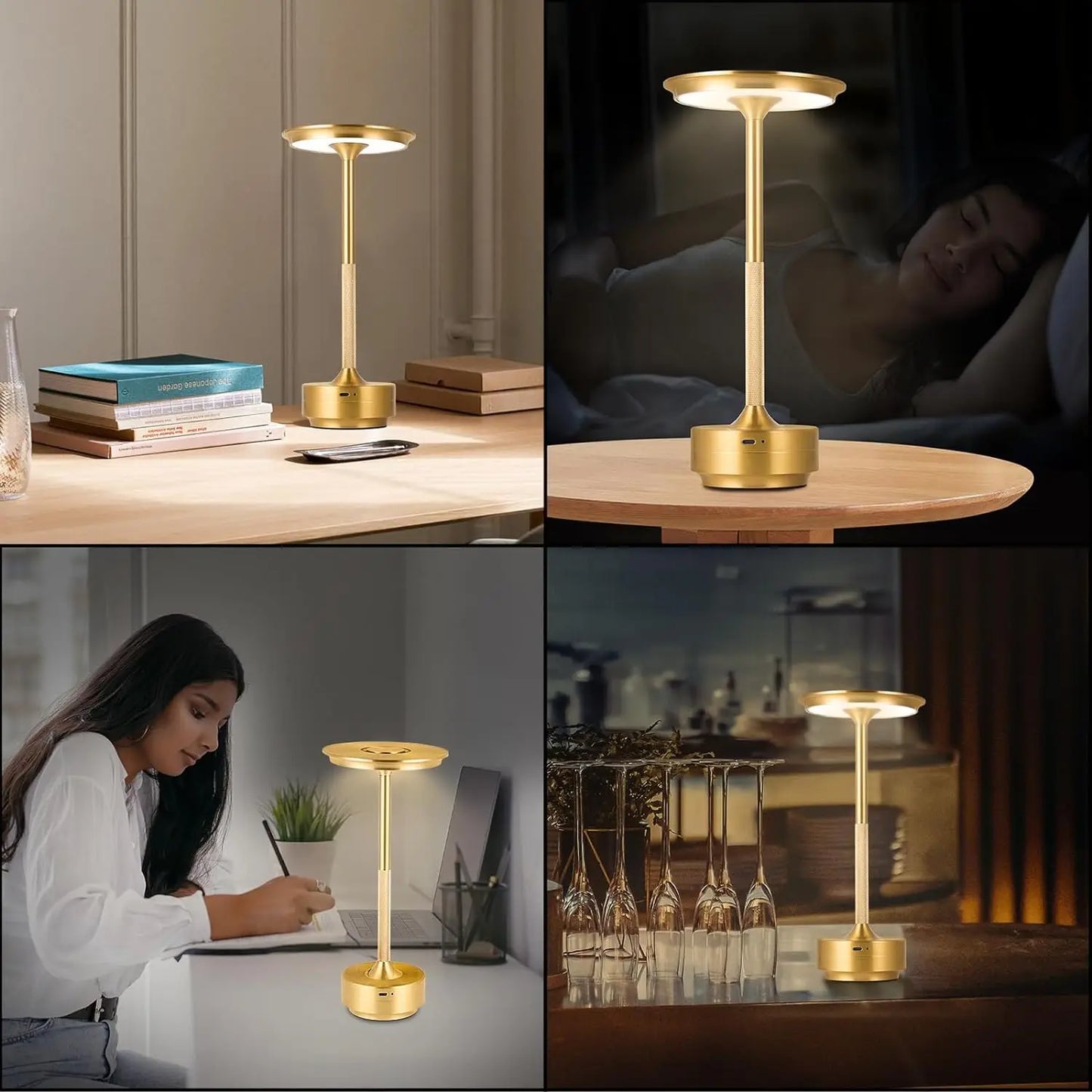 Desk Lamp Touch Rechargeable Wireless