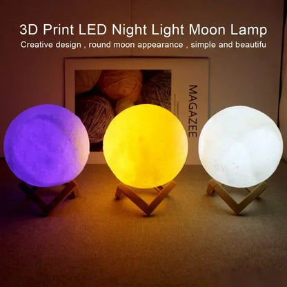 LED Moon Night Light Battery Powered