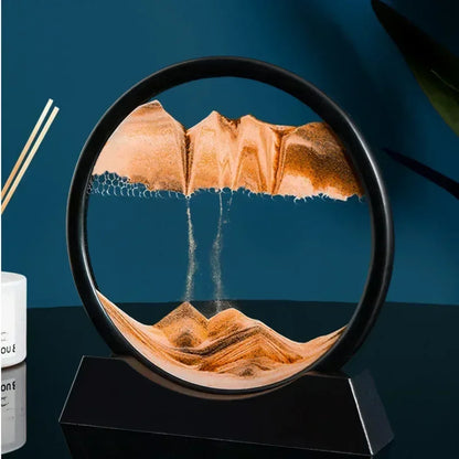 3D Moving Sand Art Picture Round Glass Deep Sea