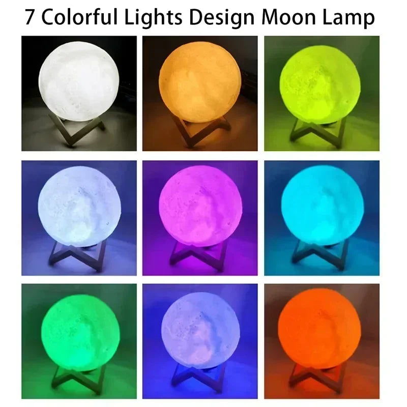 LED Moon Night Light Battery Powered