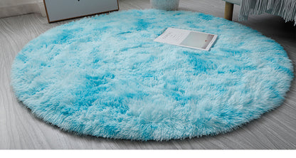 Super Soft Plush Round Rug Mat Fluffy White Carpets