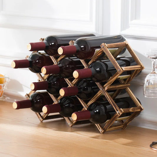 Wooden Wine Rack Wine Holders Kitchen