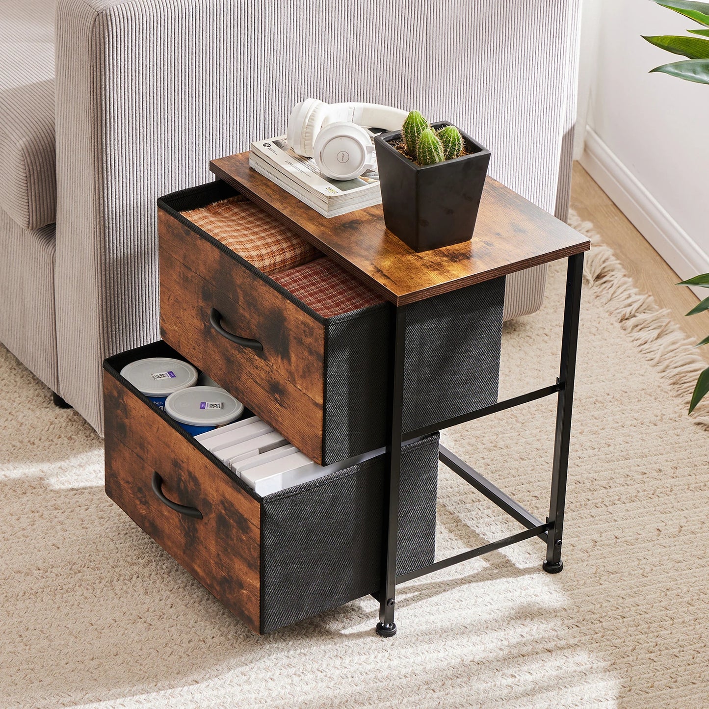 Drawers Bedside Sofa Table With Storage Closet